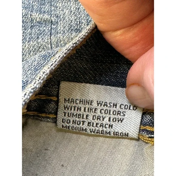 FUSAI Focus USA Mens Straight Leg 36 Streetwear Jeans Embroidered Pockets Y2K - Picture 8 of 16